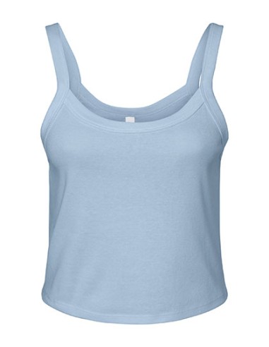 BEL-1012-Womens Micro Rib Spaghetti Strap Tank